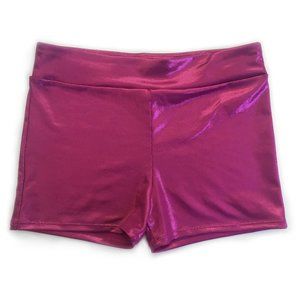 Pink Purple Sparkle Shimmer Yoga Short Shorts